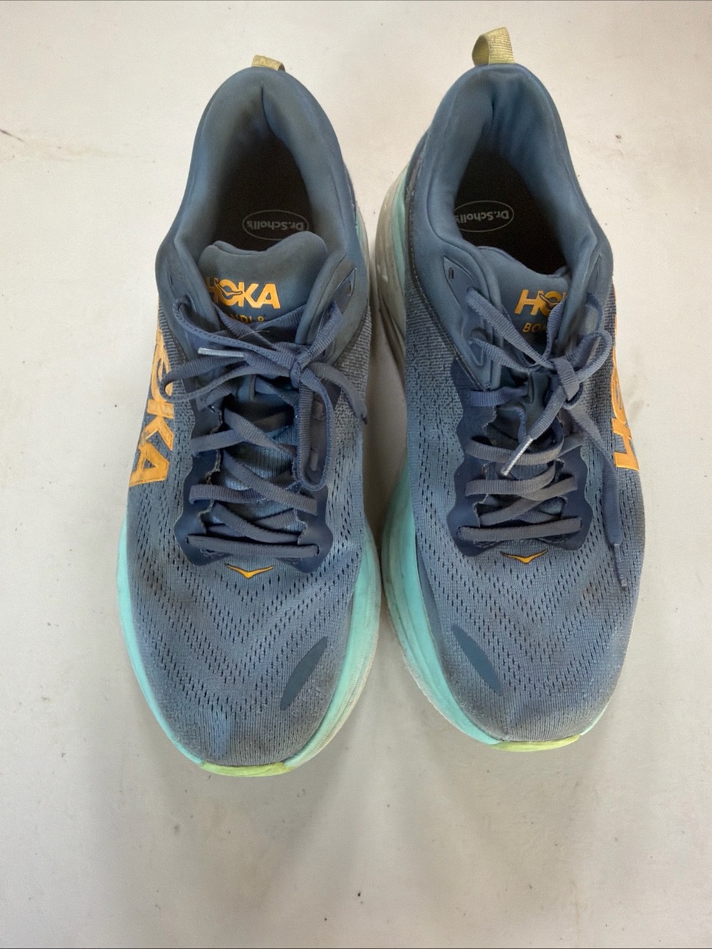 Hoka One One Women's Navy Blue Running Sneakers with Yellow Logo